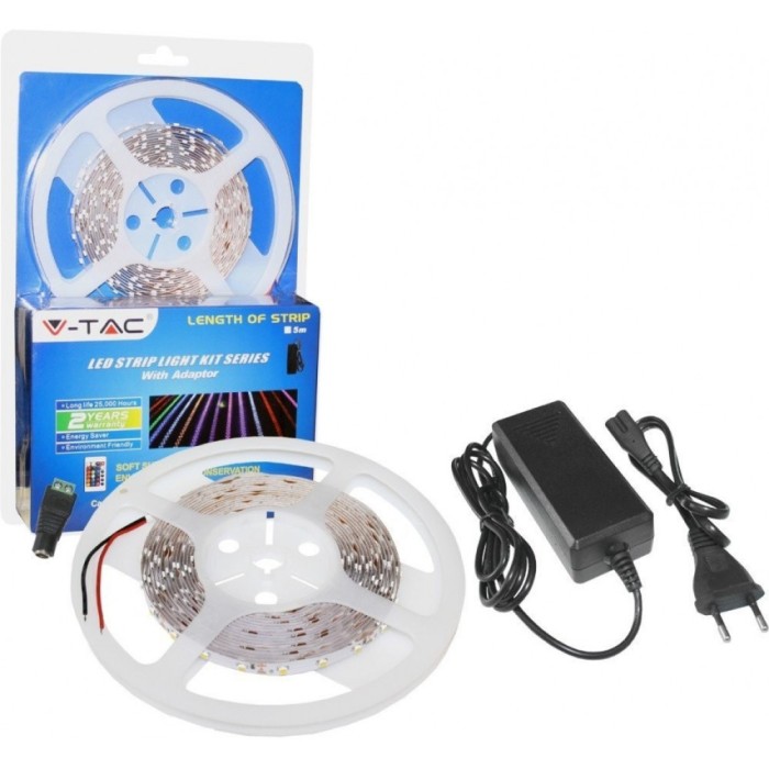KIT BANDA LED SMD5050 RGB 60LED/M IP65 5M V-TAC SKU-2354