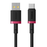 Cablu Baseus Dura Series USB to Type-C, Fast Charging, 60W, 480Mbps, Naylon, 1m - Red Black