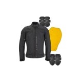 MBS Geaca textila fete impermeabila Ufo Plast Acron, protectii incluse, negru, L, Cod Produs: JA13005KL