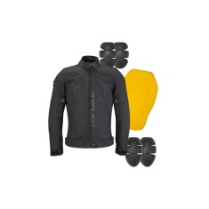 MBS Geaca textila fete impermeabila Ufo Plast Acron, protectii incluse, negru, L, Cod Produs: JA13005KL