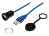 Cablu-adaptor USB A soclu USB A mufă 2m USB 2.0 IP65
