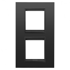 Rama Ornament 2P verticala metal LUX Gewiss Chorus negru satinat GW16224XM