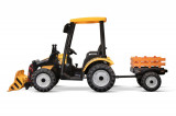 Cumpara ieftin Tractoras electric copii cu remorca si cupa, Power-Tractor 240W 12V, galben, Hollicy