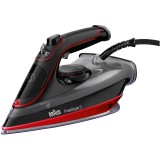 Fier de calcat FreeStyle 5 SI5057RD, 2700W, jet de abur 220g/min, abur variabil 0-50 g/min, talpa SuperCeramic, rezervor 300 ml, tehnologie FreeGlide,, Braun
