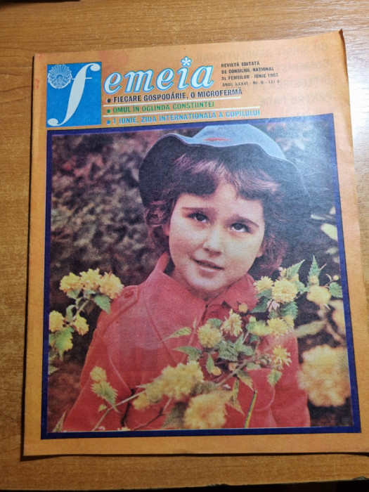 revista femeia iunie 1983-moda vara la copii,art. videle,bacau