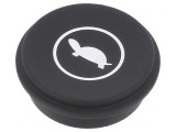 Tastă rotundă neagră 21mm