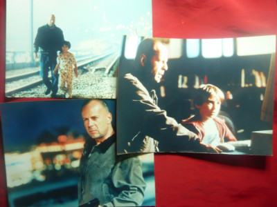 3 Fotografii- Film - Nume de cod Mercury cu Bruce Willis 1998 ,dim.=24x18cm foto