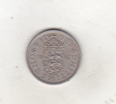 bnk mnd Marea Britanie Anglia 1 shilling 1961 foto