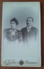Fotografie tip CDV, sot si sotie, inceput de secol XX