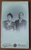 Fotografie tip CDV, sot si sotie, inceput de secol XX
