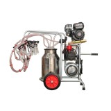 Aparat de muls oi si capre, cu motor termic si electric, MELASTY cu 4 posturi si 1 bidon inox de 20 de litri