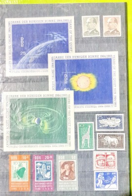 F960-I-Fila Clasor Timbre DDR-Cosmos-3 colite-10 ani de Soare linistit 1964-1965 foto