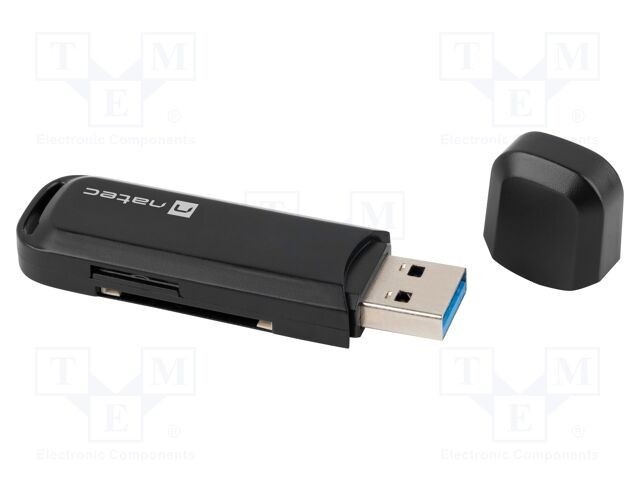 Cititor carduri memorie USB 3.0 NATEC, negru, viteză 5Gbps, mufă USB A