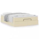 Cumpara ieftin Gossi cadru de pat otoman cu saltea crem 140x200cm stofa