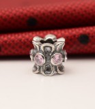 Charm Cu Piatra Semipretioasa ROZ cod Cha1085, Argintboutique