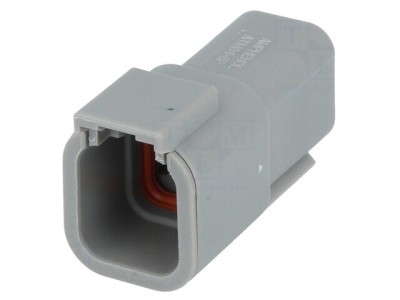 Conector cablu-cablu ATM 6 pini gri IP67 foto