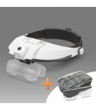 Lupa de cap cu iluminare 2x LED cu lentila dubla 1x 1.5x 2x 2.5x 3.5x HANDY