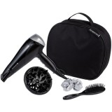 Set uscator pentru par si perie Remington D3171GP, 2 viteze, 3 setari de temperatura, Jet aer rece, Accesorii, Negru