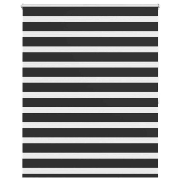 Jaluzea tip zebra, 140 x 175 cm, negru