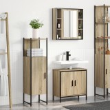 VidaXL Set de mobilă pentru baie 3 piese Stejar Sonoma LEMN inginerie