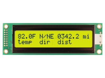 LCD Alfanumeric 20x2 Galben-Verde LED foto