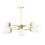 Pendul Lace 8XE27 IP20, auriu, Erste