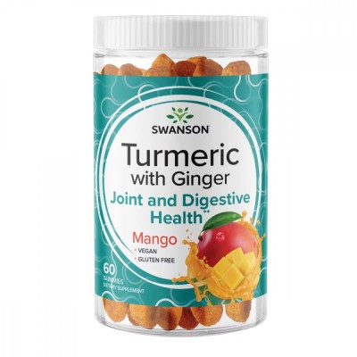 Curcumin C3 Complex Turmeric with Ginger Mango 60 Gummies Swanson foto