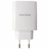 Incarcator retea incarcare rapida Dux Ducis C70, PD 20W+QC18W, USB Type-C/USB, alb