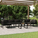 VidaXL Set mobilier de grădină cu perne, 8 piese, antracit, aluminiu 3107812