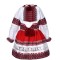 Costum Popular Muntenia pentru fete, rosu 4 ani 104 cm
