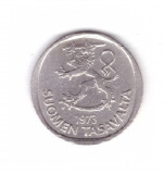 Moneda Finlanda 1 markka 1973, stare buna, curata, Europa, Cupru-Nichel
