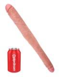 Dildo Dublu King Cock, Natural, 40,5 cm