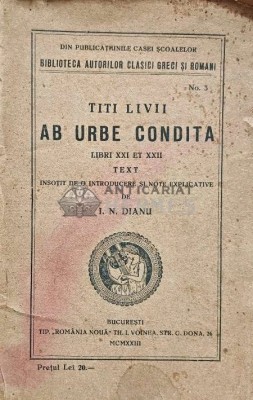 Ab urbe condita. Libri XXI et XXII - 1923 - Titi Livii (AG81) foto
