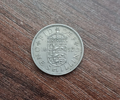 M3 C50 - Moneda foarte veche - Anglia - one shilling - 1957 foto