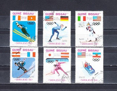A12 S5 2 - Timbre foarte vechi - Guineea Bissau - Jocurile olimpice de iarna Sarajevo 1984 foto
