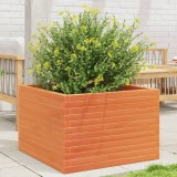 vidaXL Jardinieră de grădină, maro ceruit, 70x70x46 cm, lemn masiv pin