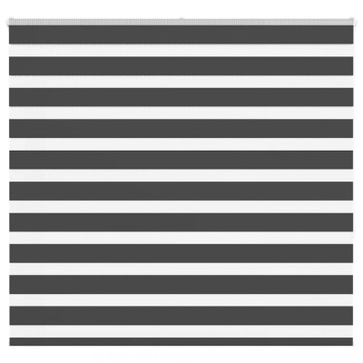 Jaluzea tip zebra neagră lățime țesătură 150,9 cm poliester foto