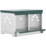 PawHut Cuib pentru Găini Ouătoare din Oțel cu 2 Compartimente, Bază Ridicată, Acoperiș și Orificii de Ventilare, Argintiu | Aosom Romania