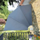 VidaXL Copertină laterală pliabilă de balcon, gri, 210x210 cm