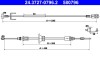 Cablu Frana de Mana ATE 24.3727-0796.2 Nissan Opel Renault Vauxhall Primastar Trafic II Vivaro A