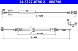 Cablu Frana de Mana ATE 24.3727-0796.2 Nissan Opel Renault Vauxhall Primastar Trafic II Vivaro A