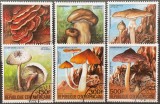 Serie ciuperci-Republica Centrafricană 1984 &ndash; Seria &bdquo;Champignons Locaux&rdquo; (Ciuperci) &ndash; 6 timbre tematice color