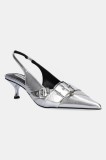 Steve Madden pantofi cu toc Lezley culoarea argintiu, 11003440