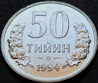 Moneda exotica 50 TIYIN - UZBEKISTAN, anul 1994 *cod 414 B = A.UNC foto