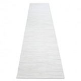 Covor, traversa modern DUKE 51376 crem - Dungi, structurat, foarte moale, franjuri, 80x300 cm