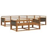 vidaXL Set de canapele de exterior 7 pcs natural Lemn Solid de Acacia 3382637