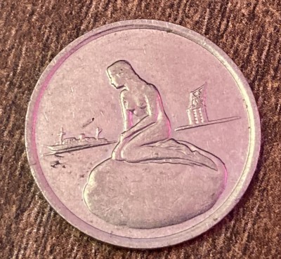 M3C1 134 - Jeton de colectie - Danemarca - Copenhaga - Sirena - jetonul tramvaiului foto