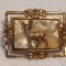 BROSA motiv VANATORESC 1900 AUSTRIA pe SIDEF manopera EXCEPTIONALA superba UNICA