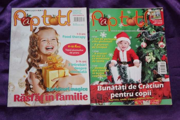 Lot 2 reviste Pap tot Revista de alimentatie sanatoasa pentru copii 2014-2015