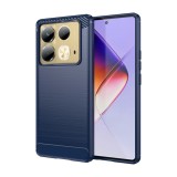 Husa carbon pentru infinix note 40, tech protects anti-soc, blue